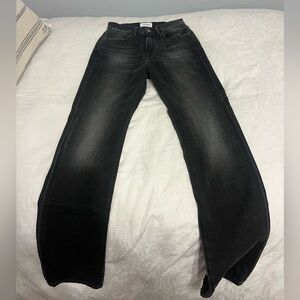 Frame Black Wide-Leg Jeans